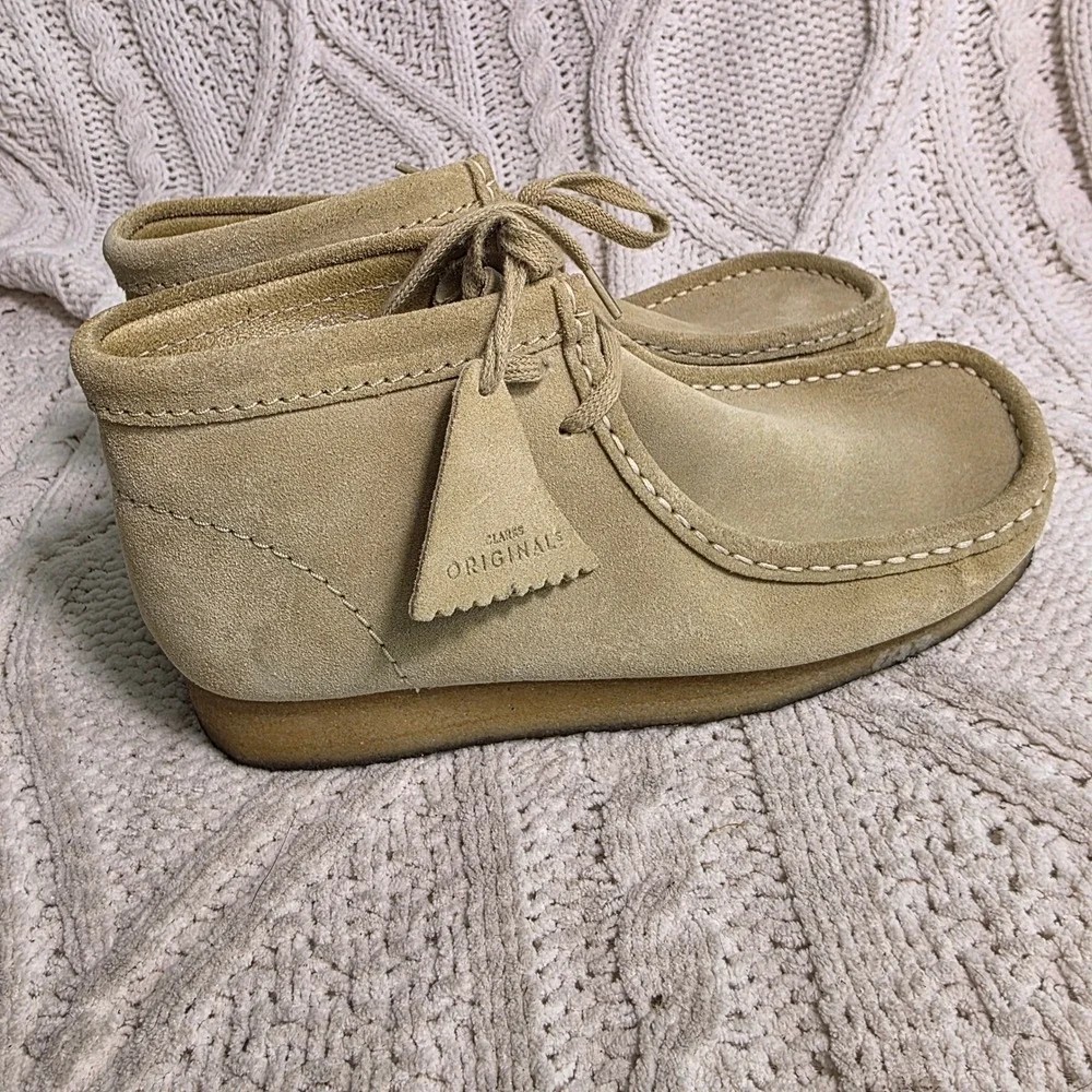 Clarks Originals Wallabee Boots Maple Suede Leather Pristine Men 7 Eu 39.5 W 8.5